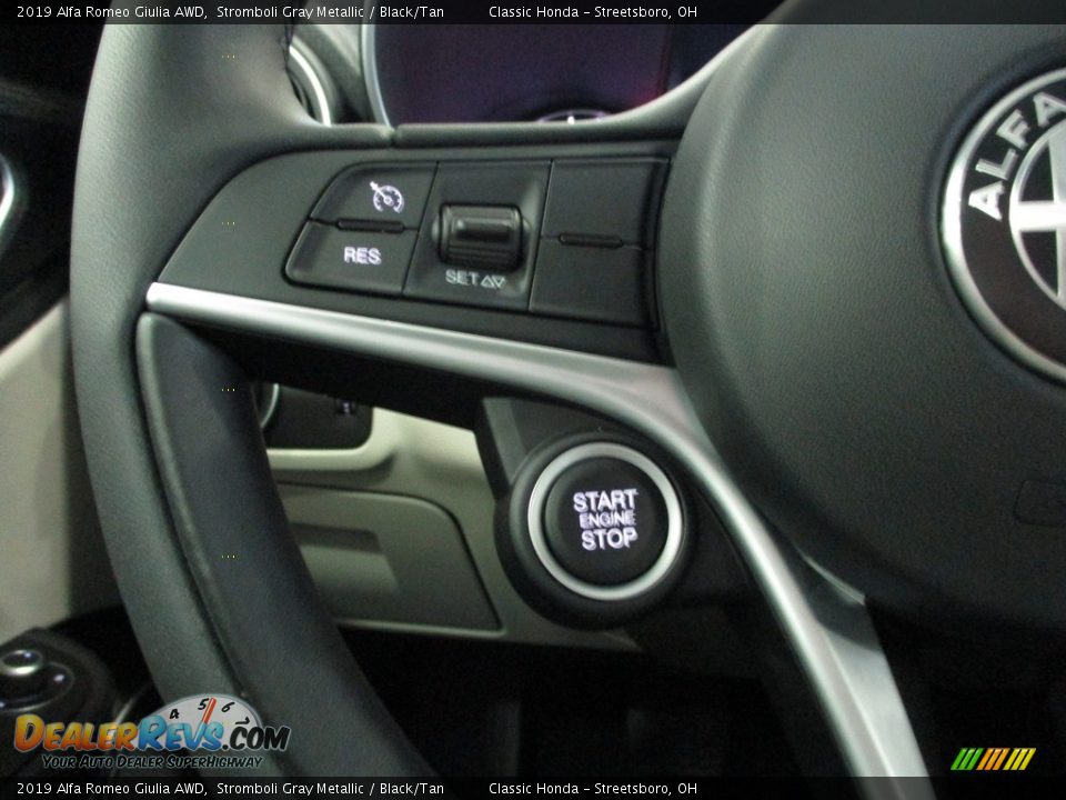 2019 Alfa Romeo Giulia AWD Stromboli Gray Metallic / Black/Tan Photo #32