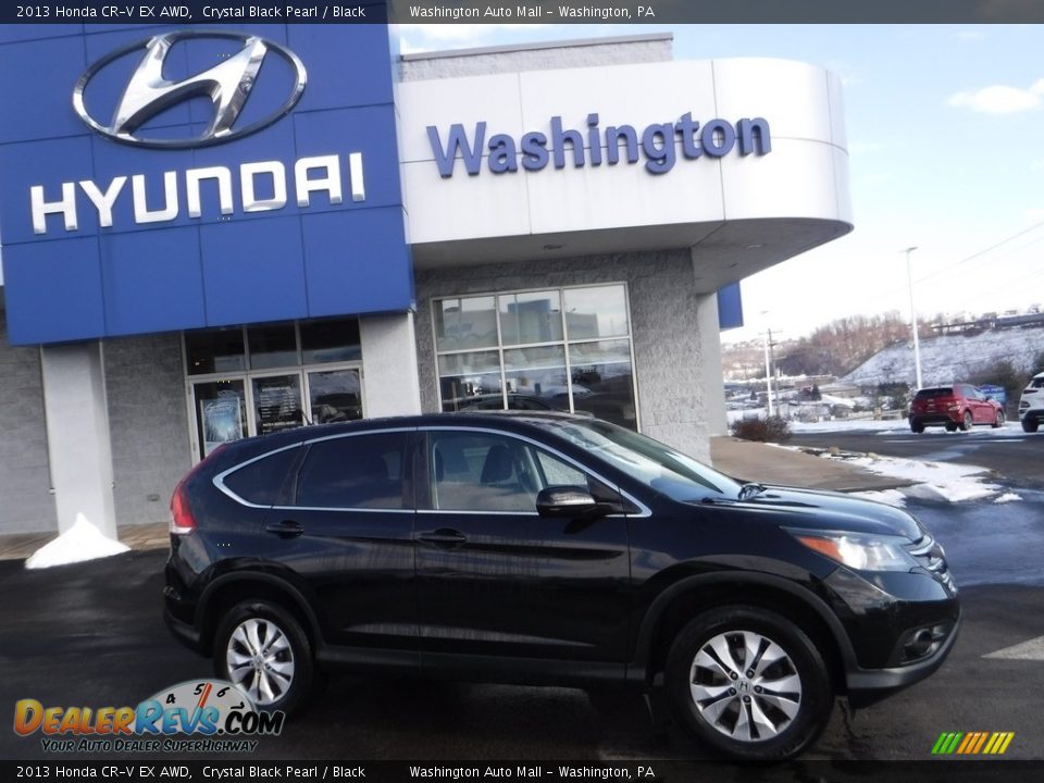2013 Honda CR-V EX AWD Crystal Black Pearl / Black Photo #2