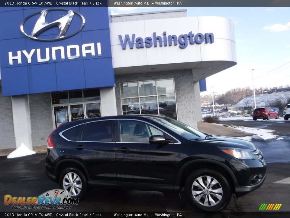 2013 Honda CR-V EX AWD Crystal Black Pearl / Black Photo #2