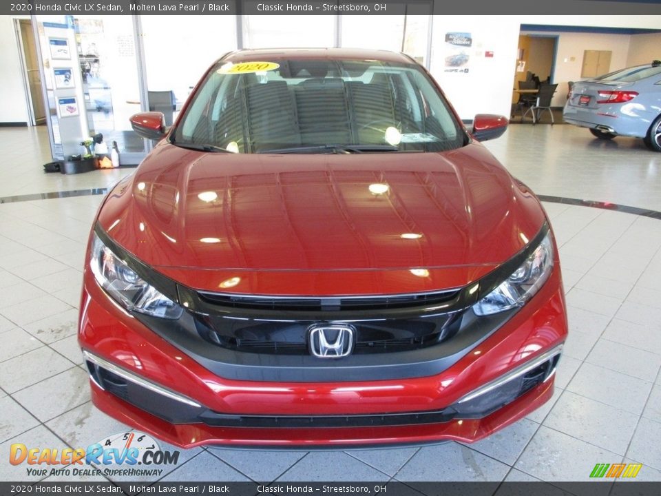 2020 Honda Civic LX Sedan Molten Lava Pearl / Black Photo #2