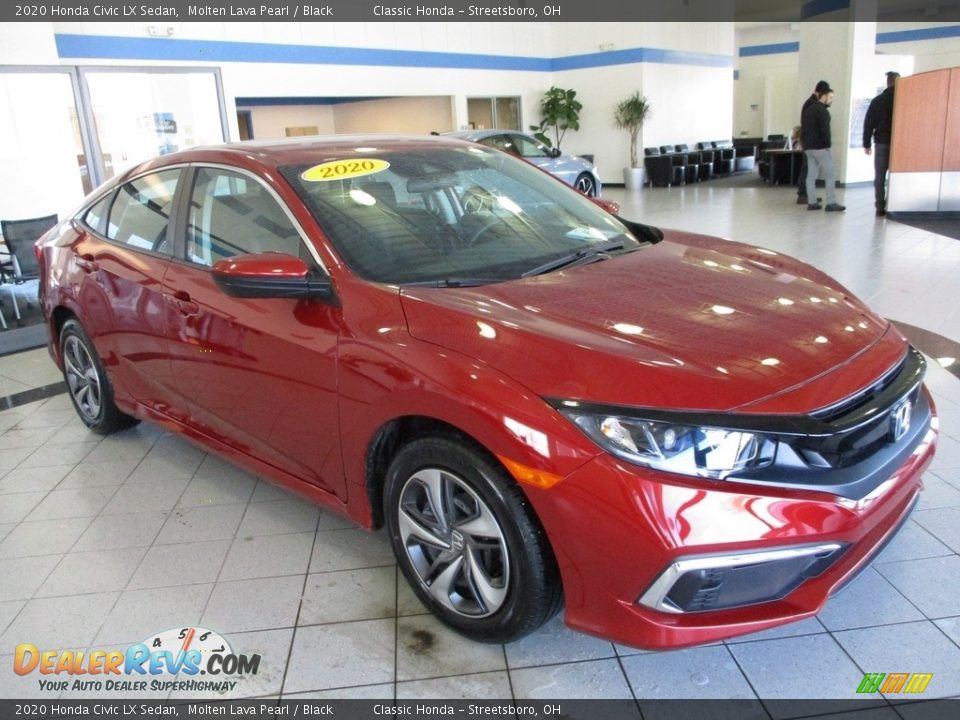 2020 Honda Civic LX Sedan Molten Lava Pearl / Black Photo #3