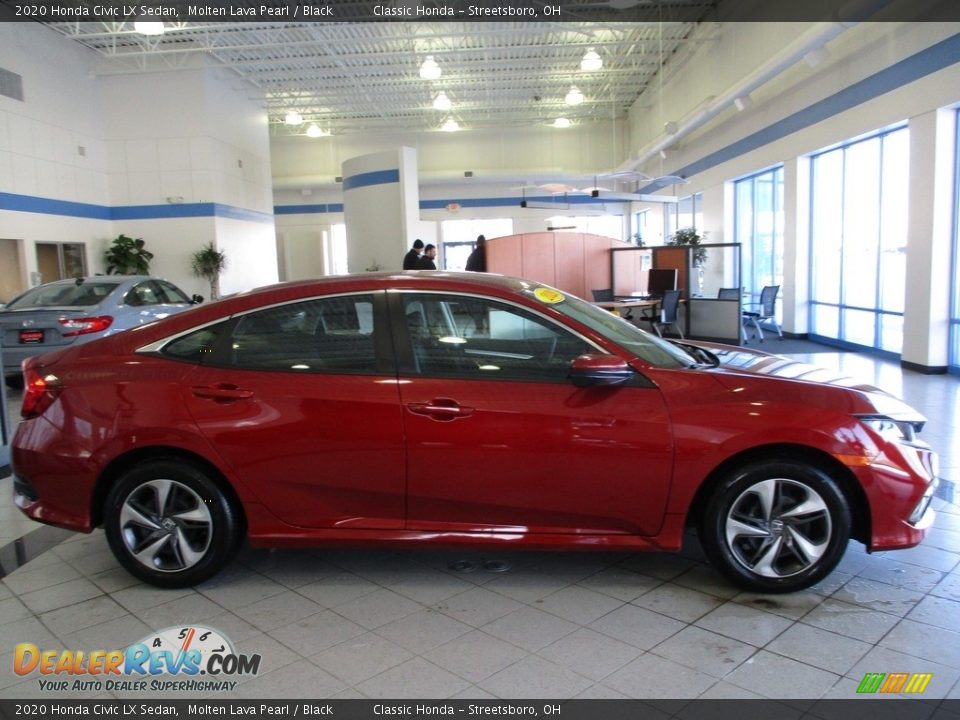 2020 Honda Civic LX Sedan Molten Lava Pearl / Black Photo #4