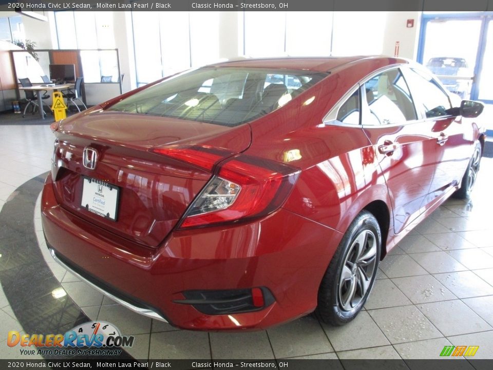 2020 Honda Civic LX Sedan Molten Lava Pearl / Black Photo #7