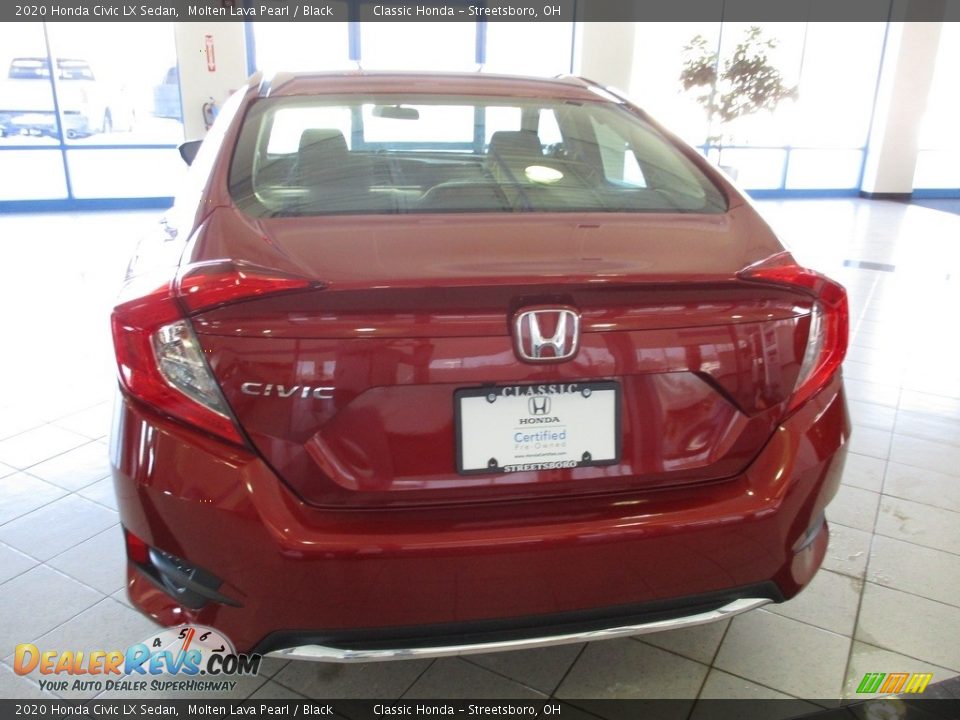 2020 Honda Civic LX Sedan Molten Lava Pearl / Black Photo #8