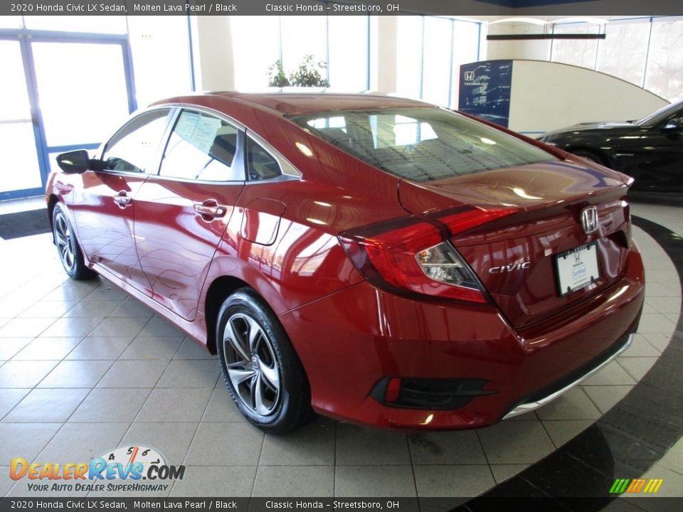 2020 Honda Civic LX Sedan Molten Lava Pearl / Black Photo #9
