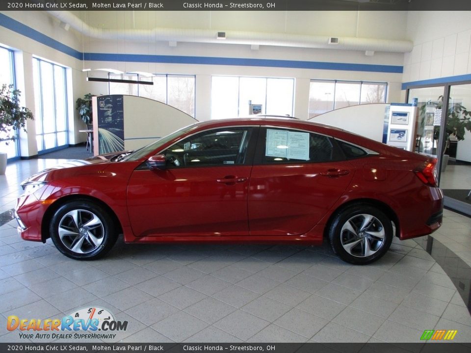 2020 Honda Civic LX Sedan Molten Lava Pearl / Black Photo #10