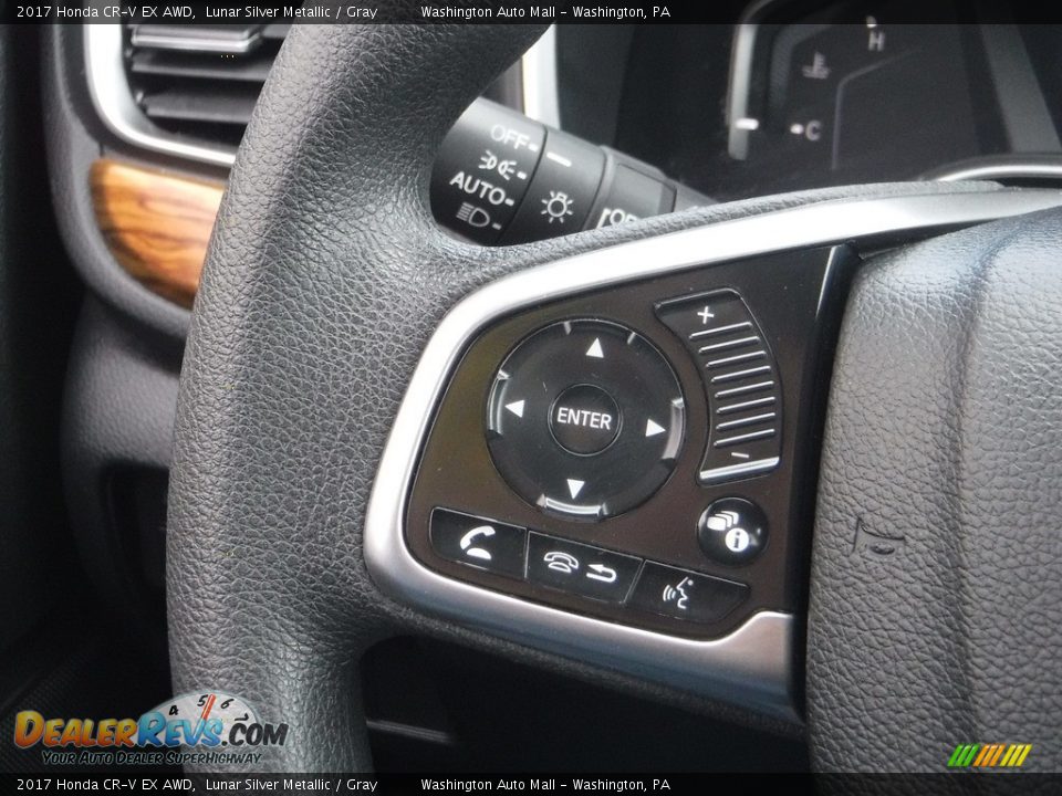 2017 Honda CR-V EX AWD Lunar Silver Metallic / Gray Photo #27