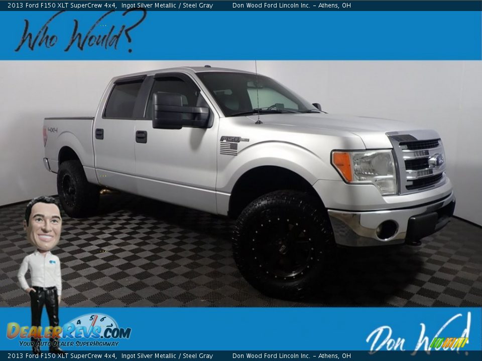 2013 Ford F150 XLT SuperCrew 4x4 Ingot Silver Metallic / Steel Gray Photo #1