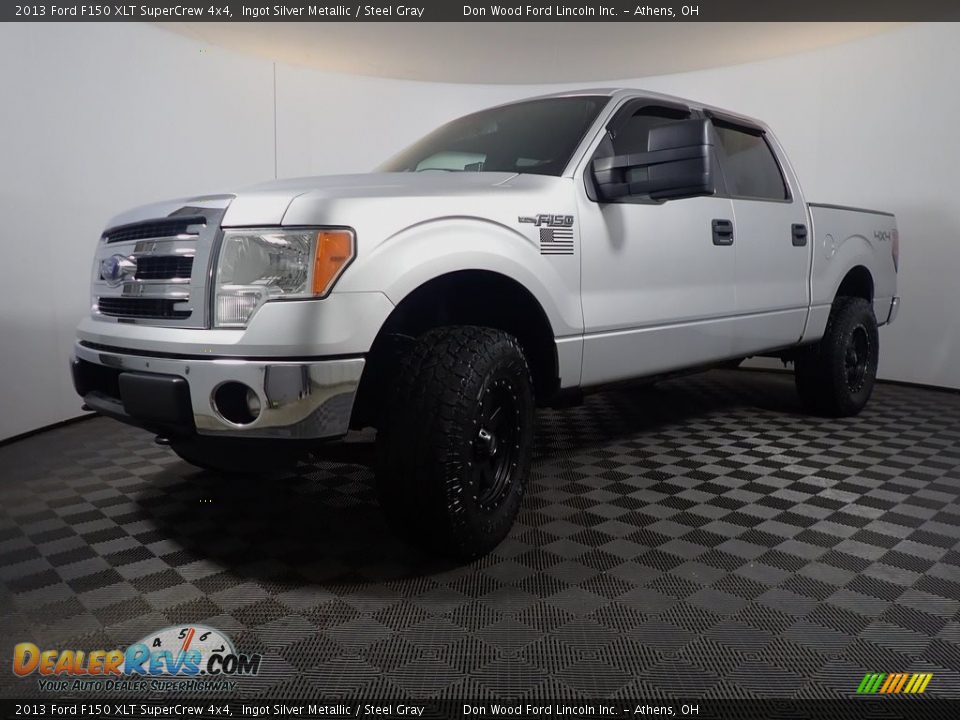 2013 Ford F150 XLT SuperCrew 4x4 Ingot Silver Metallic / Steel Gray Photo #8