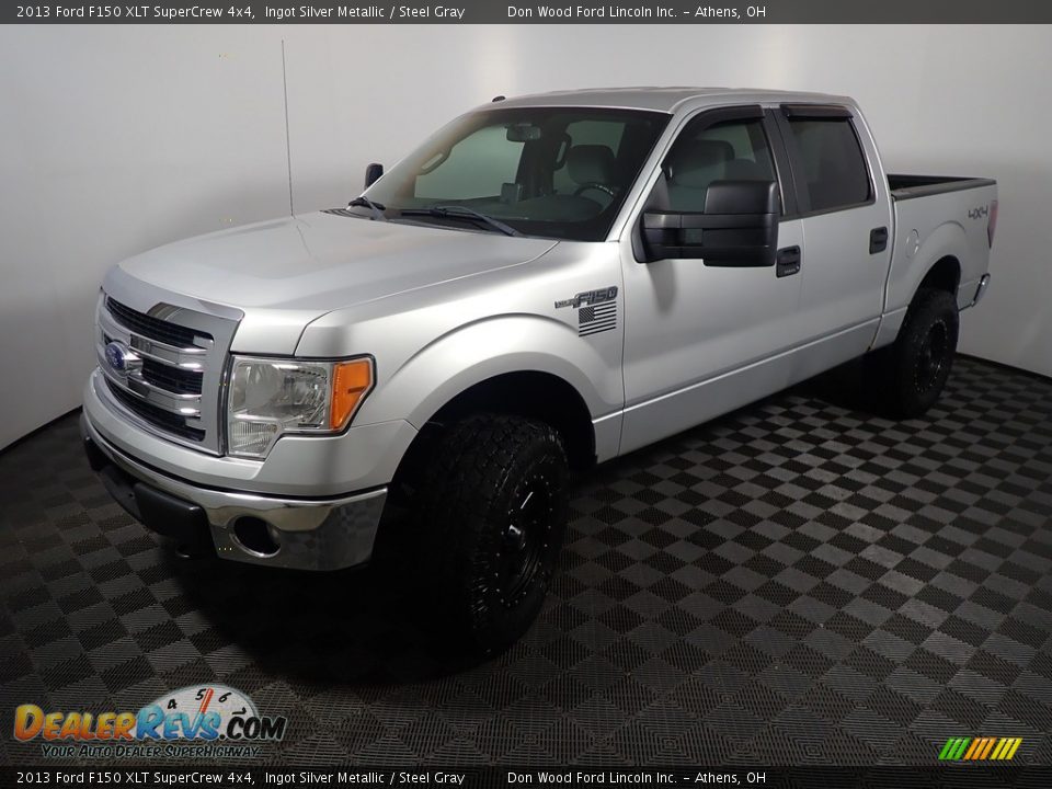 2013 Ford F150 XLT SuperCrew 4x4 Ingot Silver Metallic / Steel Gray Photo #9