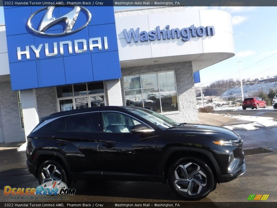 2022 Hyundai Tucson Limited AWD Phantom Black / Gray Photo #2