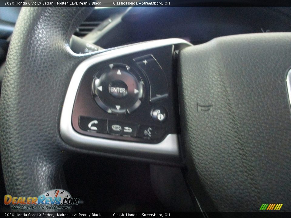 2020 Honda Civic LX Sedan Molten Lava Pearl / Black Photo #30