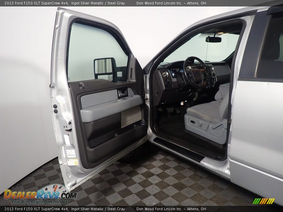 2013 Ford F150 XLT SuperCrew 4x4 Ingot Silver Metallic / Steel Gray Photo #19