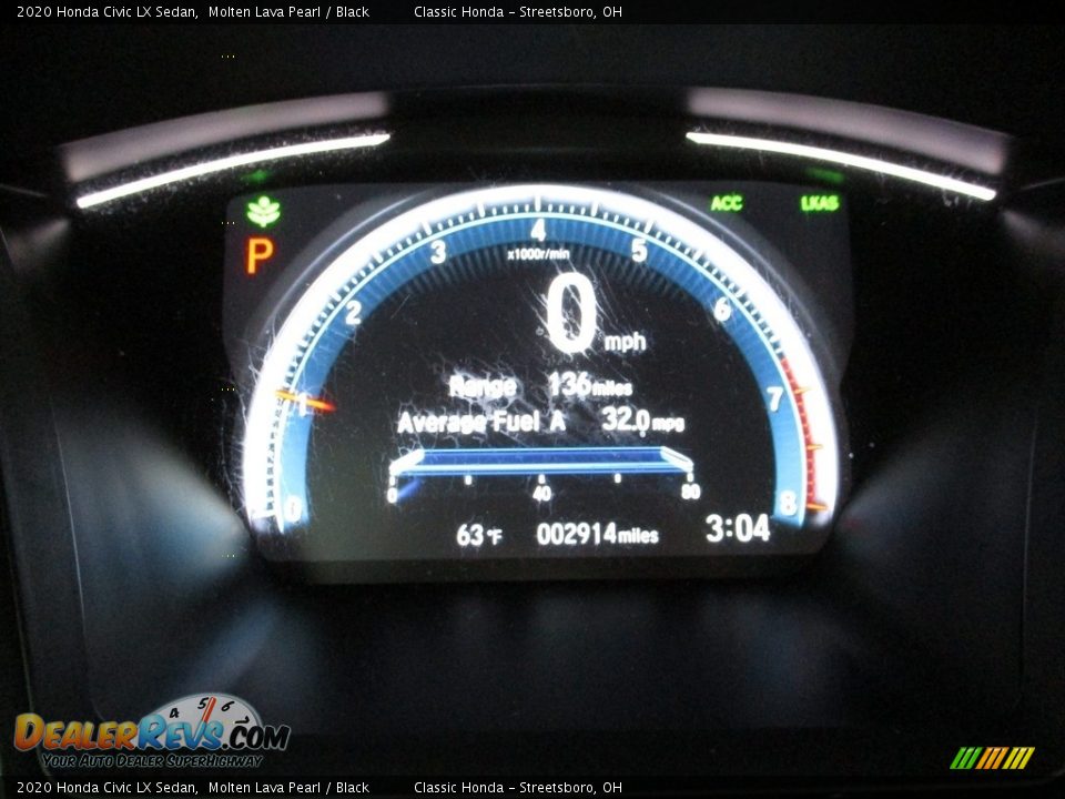 2020 Honda Civic LX Sedan Molten Lava Pearl / Black Photo #32