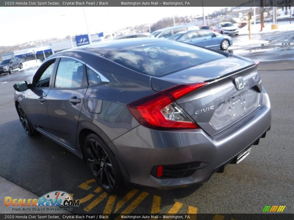 2020 Honda Civic Sport Sedan Crystal Black Pearl / Black Photo #7