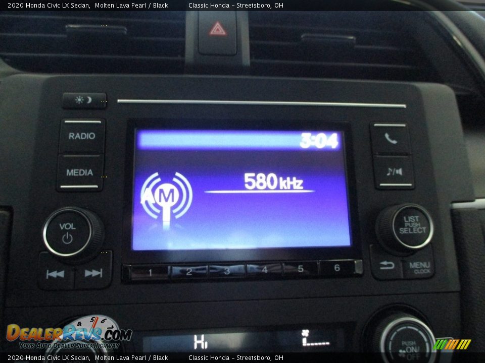 2020 Honda Civic LX Sedan Molten Lava Pearl / Black Photo #35