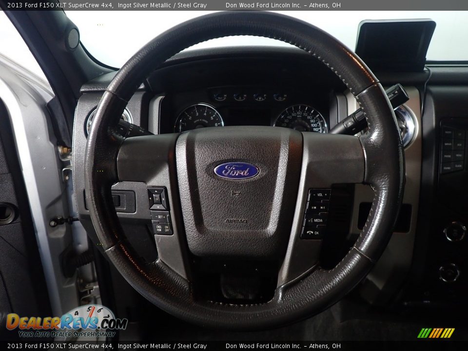 2013 Ford F150 XLT SuperCrew 4x4 Ingot Silver Metallic / Steel Gray Photo #26