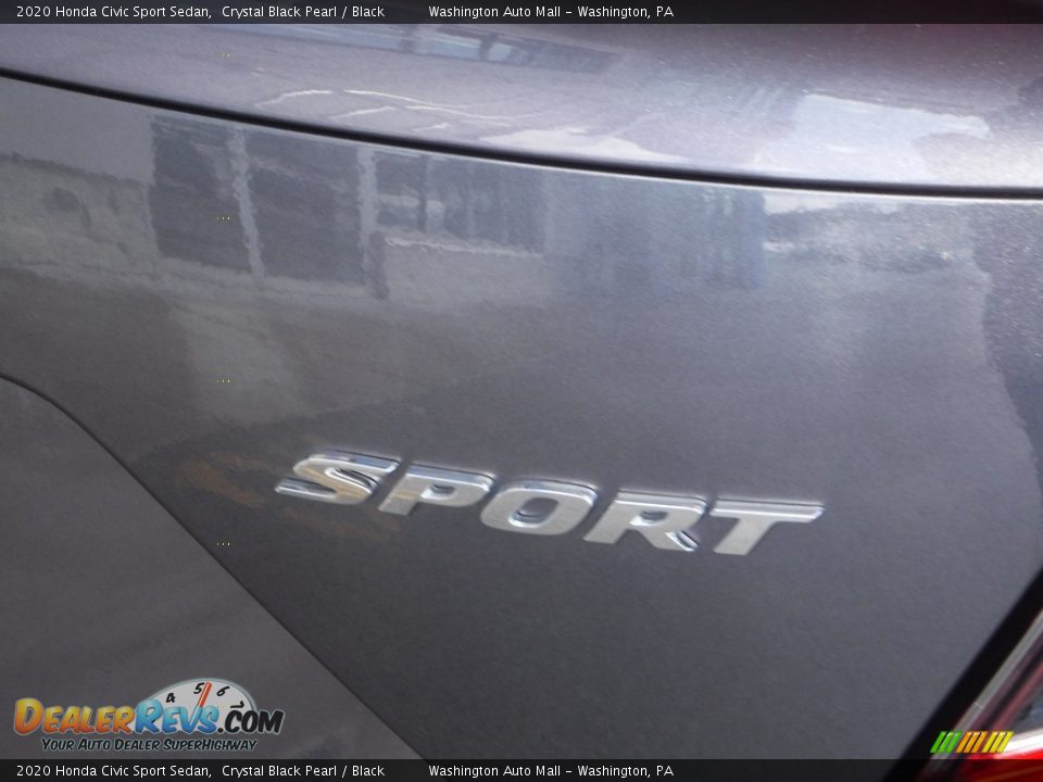 2020 Honda Civic Sport Sedan Crystal Black Pearl / Black Photo #10