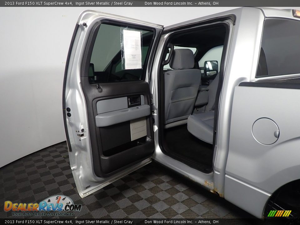 2013 Ford F150 XLT SuperCrew 4x4 Ingot Silver Metallic / Steel Gray Photo #34