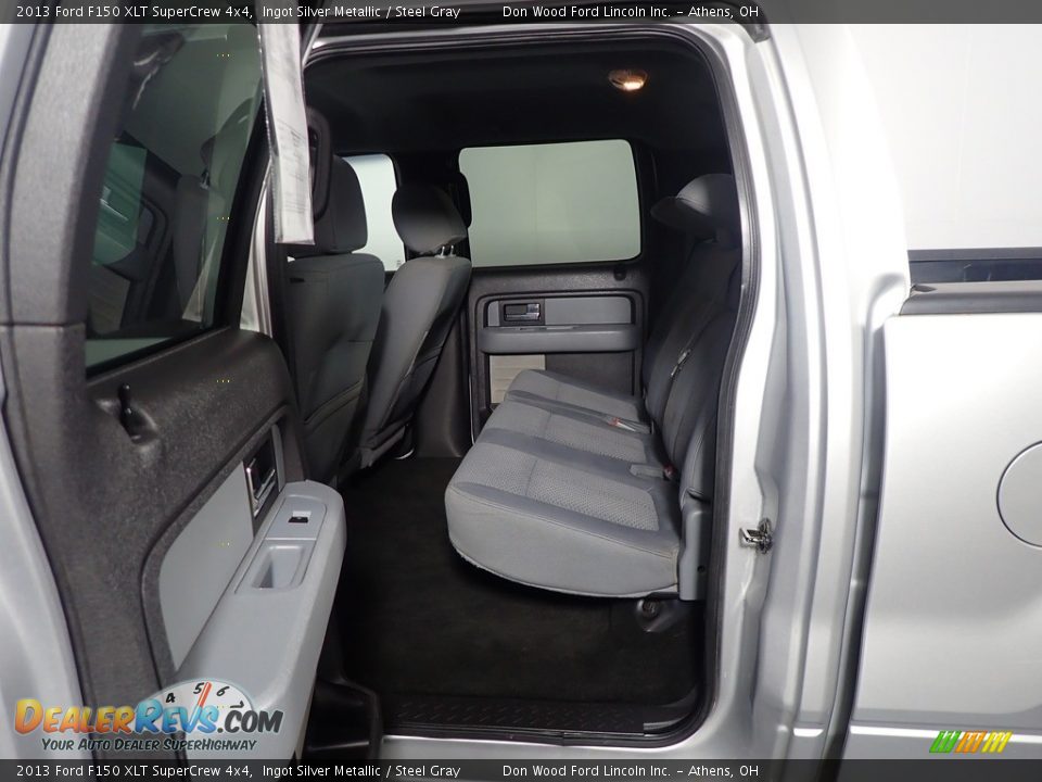 2013 Ford F150 XLT SuperCrew 4x4 Ingot Silver Metallic / Steel Gray Photo #35