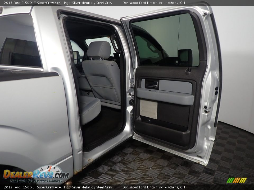 2013 Ford F150 XLT SuperCrew 4x4 Ingot Silver Metallic / Steel Gray Photo #36