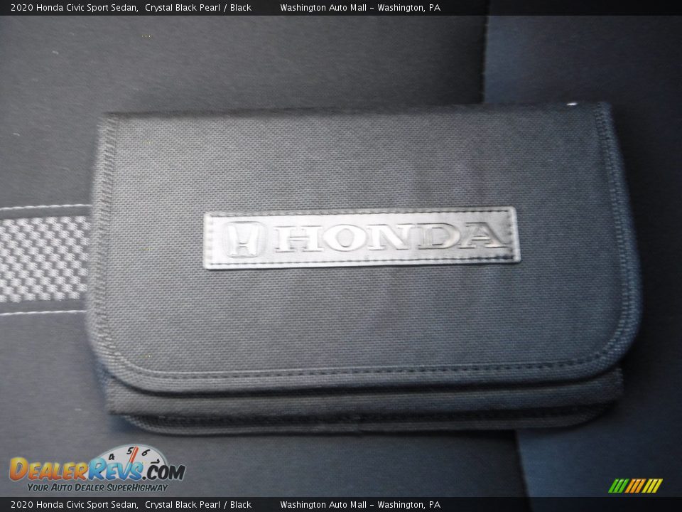 2020 Honda Civic Sport Sedan Crystal Black Pearl / Black Photo #26