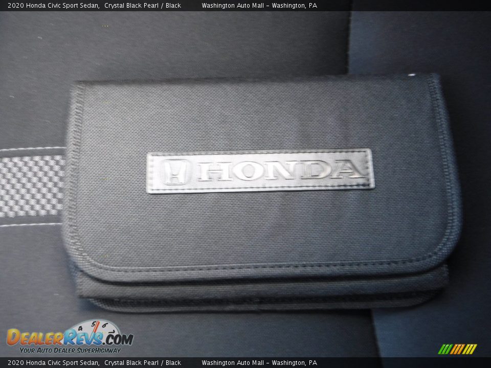 2020 Honda Civic Sport Sedan Crystal Black Pearl / Black Photo #26