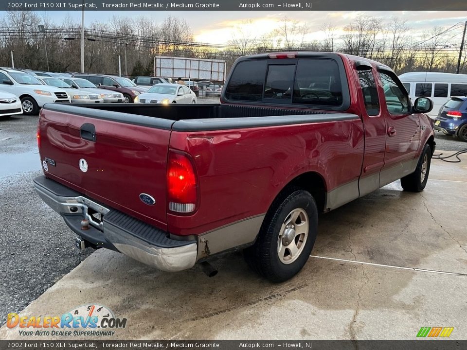 2002 Ford F150 XLT SuperCab Toreador Red Metallic / Medium Graphite Photo #5