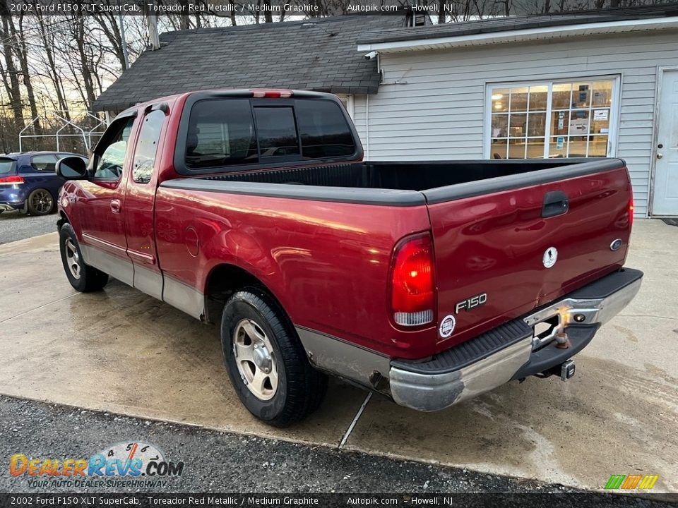 2002 Ford F150 XLT SuperCab Toreador Red Metallic / Medium Graphite Photo #7