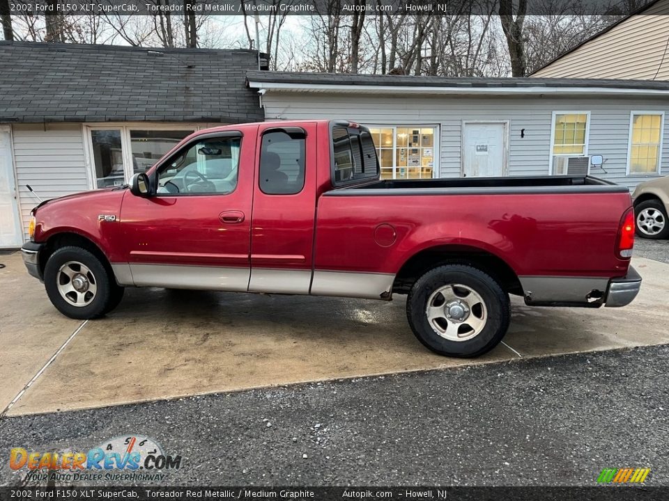 2002 Ford F150 XLT SuperCab Toreador Red Metallic / Medium Graphite Photo #8