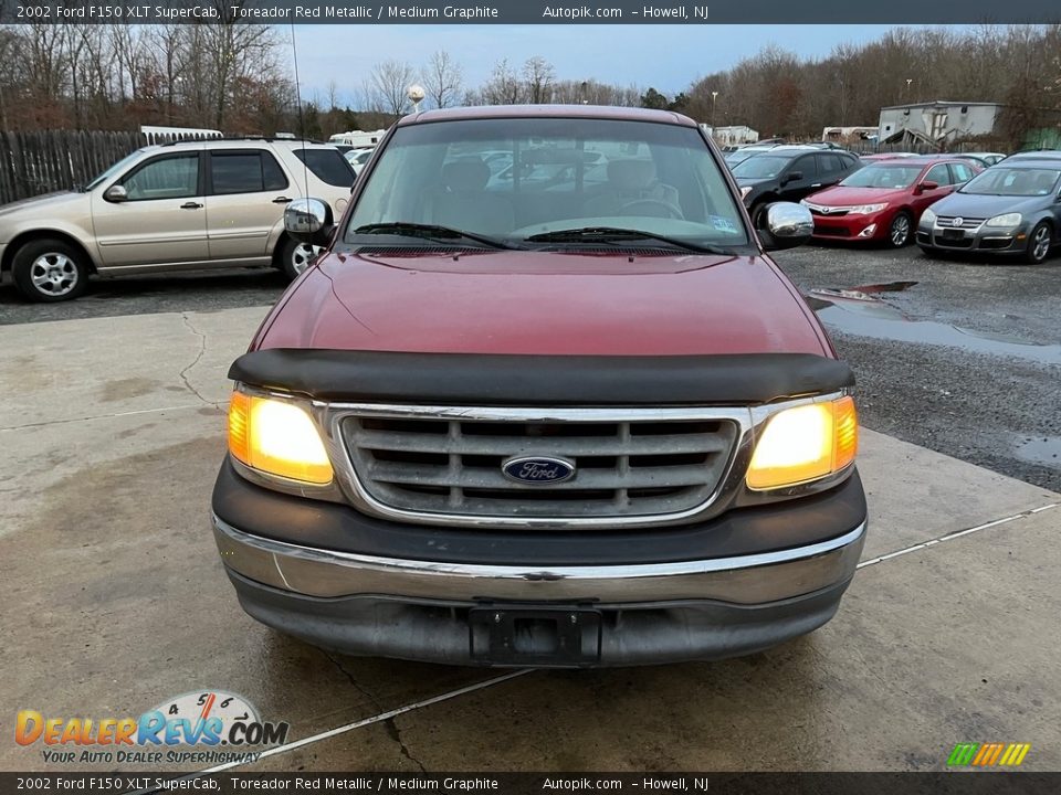 2002 Ford F150 XLT SuperCab Toreador Red Metallic / Medium Graphite Photo #11