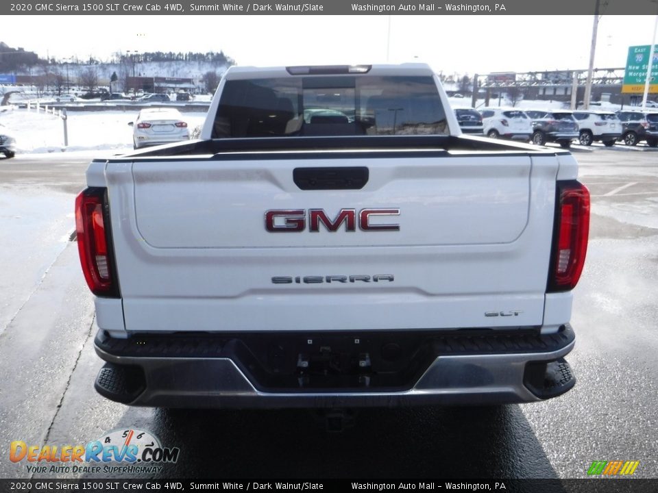 2020 GMC Sierra 1500 SLT Crew Cab 4WD Summit White / Dark Walnut/Slate Photo #12