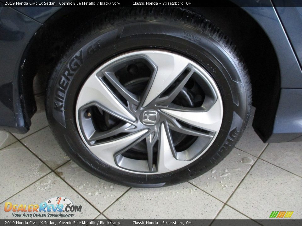 2019 Honda Civic LX Sedan Cosmic Blue Metallic / Black/Ivory Photo #6