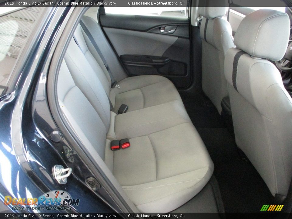2019 Honda Civic LX Sedan Cosmic Blue Metallic / Black/Ivory Photo #19