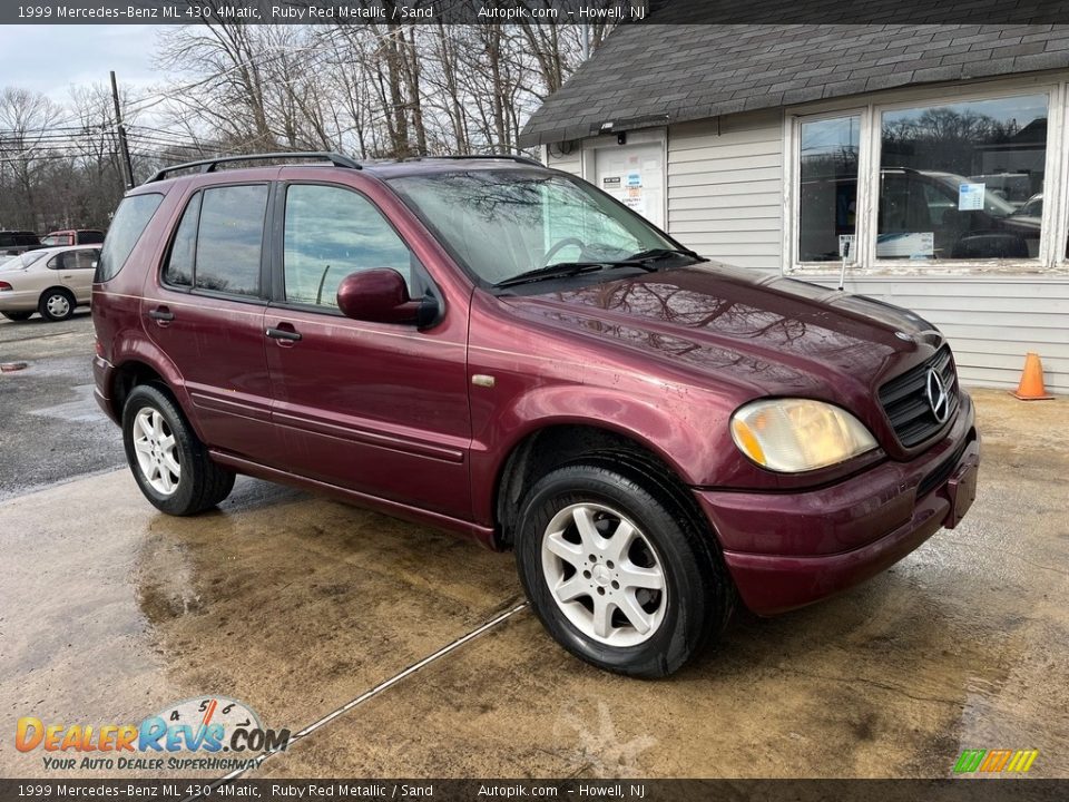 1999 Mercedes-Benz ML 430 4Matic Ruby Red Metallic / Sand Photo #2