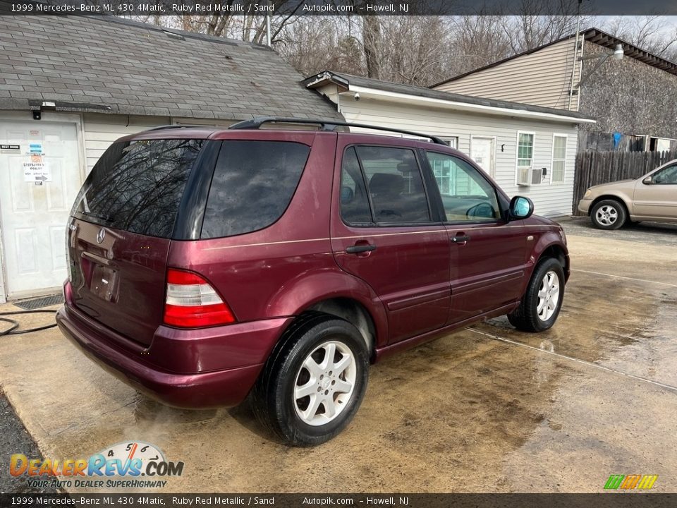 1999 Mercedes-Benz ML 430 4Matic Ruby Red Metallic / Sand Photo #5