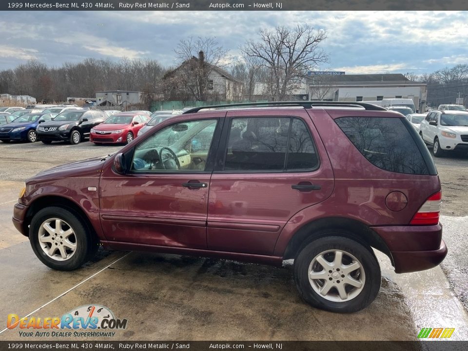 1999 Mercedes-Benz ML 430 4Matic Ruby Red Metallic / Sand Photo #8