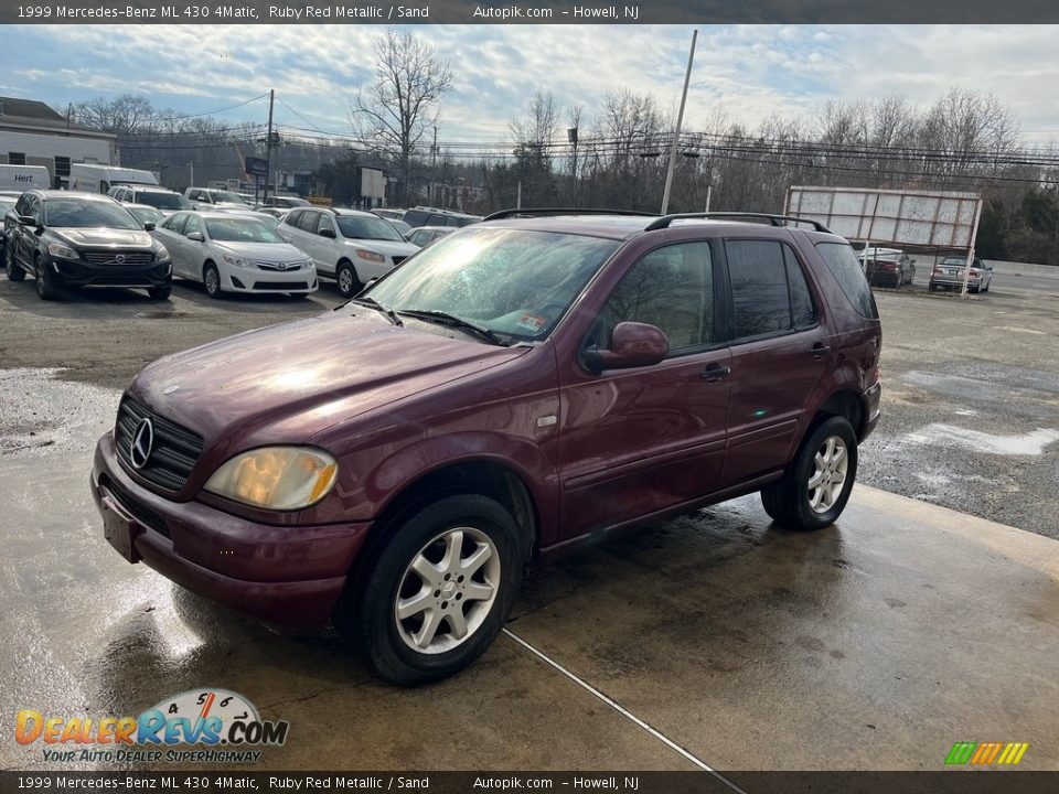 1999 Mercedes-Benz ML 430 4Matic Ruby Red Metallic / Sand Photo #9