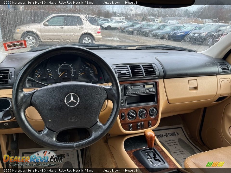 1999 Mercedes-Benz ML 430 4Matic Ruby Red Metallic / Sand Photo #15