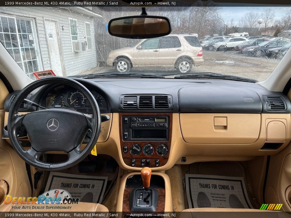 1999 Mercedes-Benz ML 430 4Matic Ruby Red Metallic / Sand Photo #16