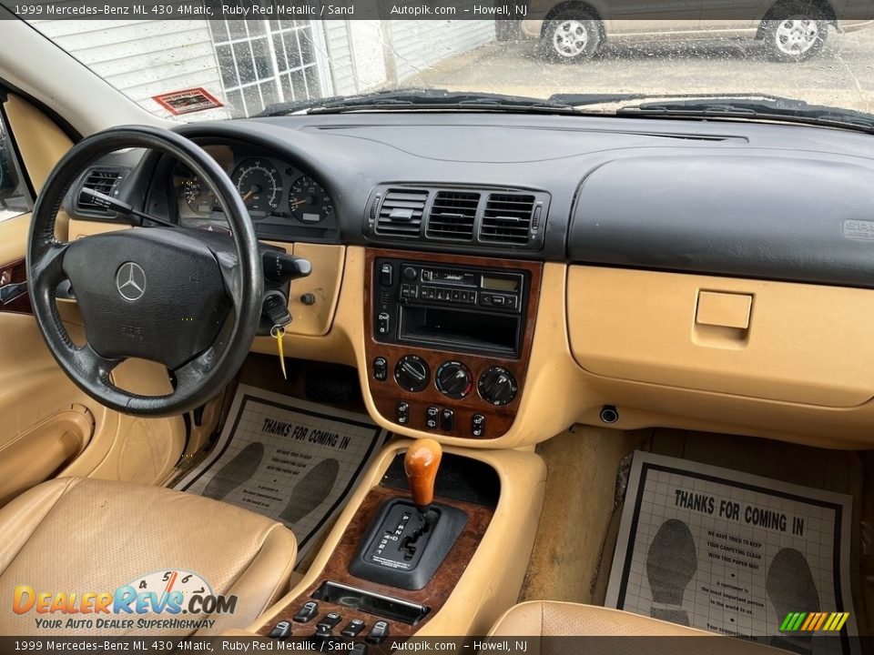 1999 Mercedes-Benz ML 430 4Matic Ruby Red Metallic / Sand Photo #17