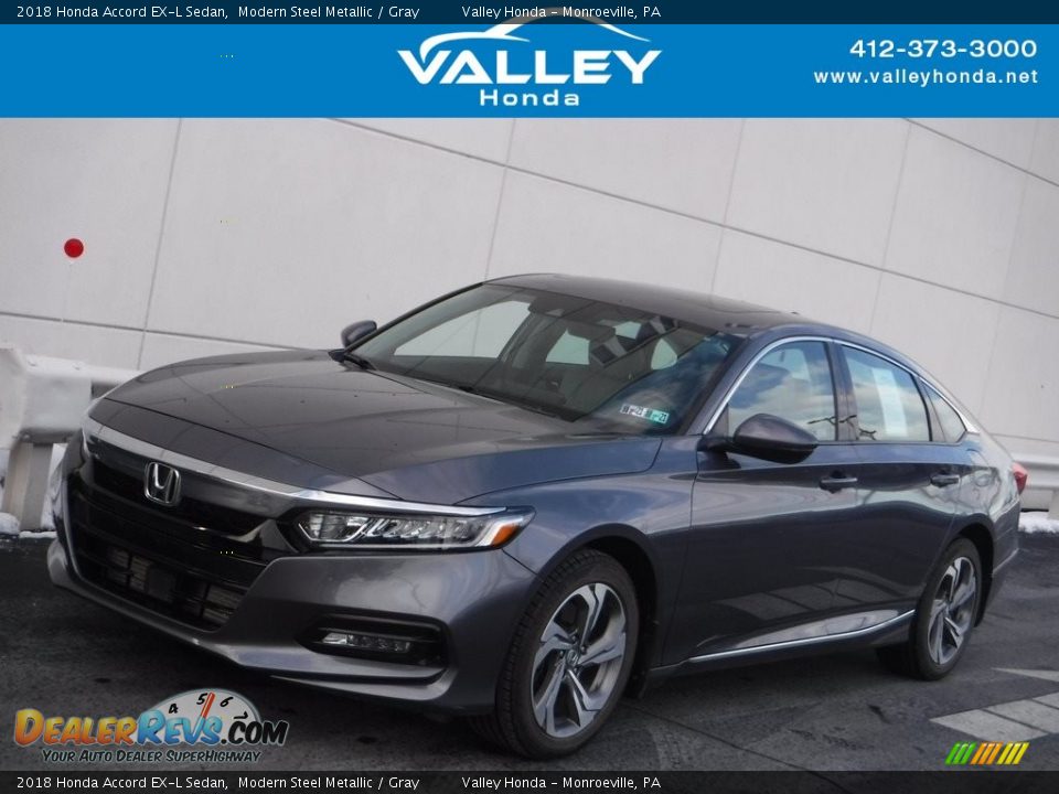 2018 Honda Accord EX-L Sedan Modern Steel Metallic / Gray Photo #1