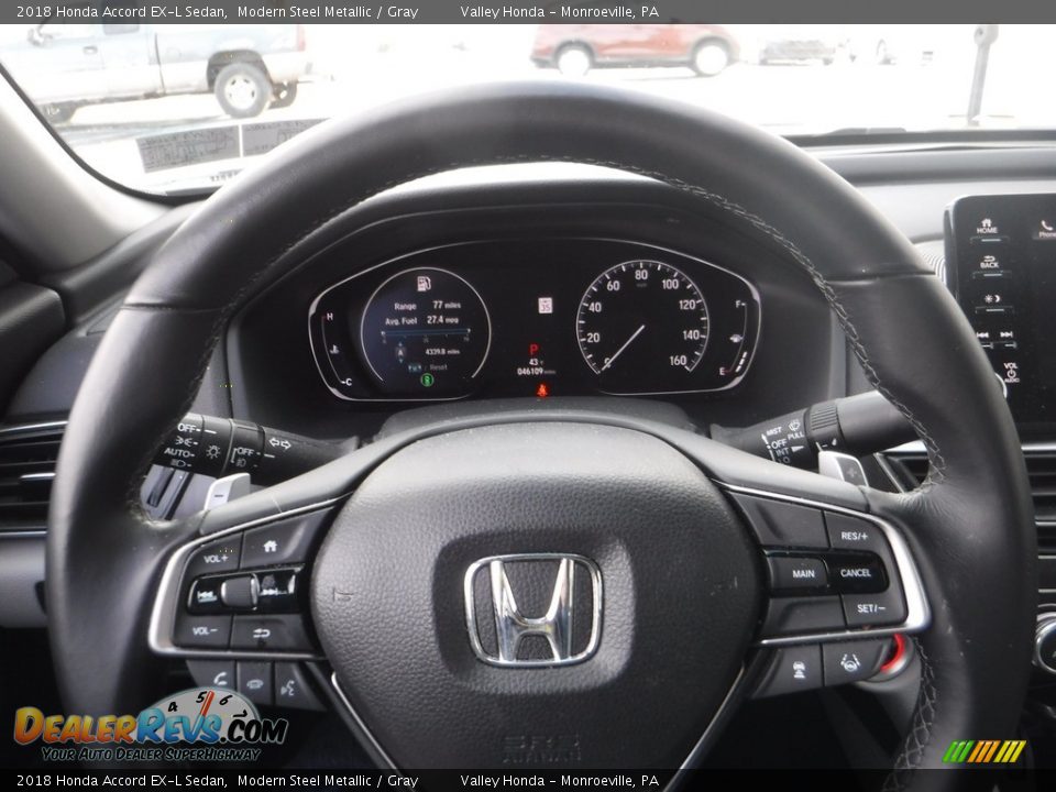 2018 Honda Accord EX-L Sedan Modern Steel Metallic / Gray Photo #21
