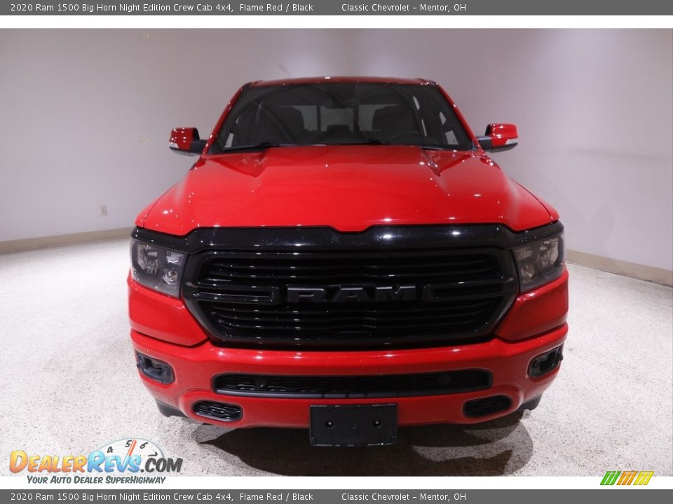 2020 Ram 1500 Big Horn Night Edition Crew Cab 4x4 Flame Red / Black Photo #2