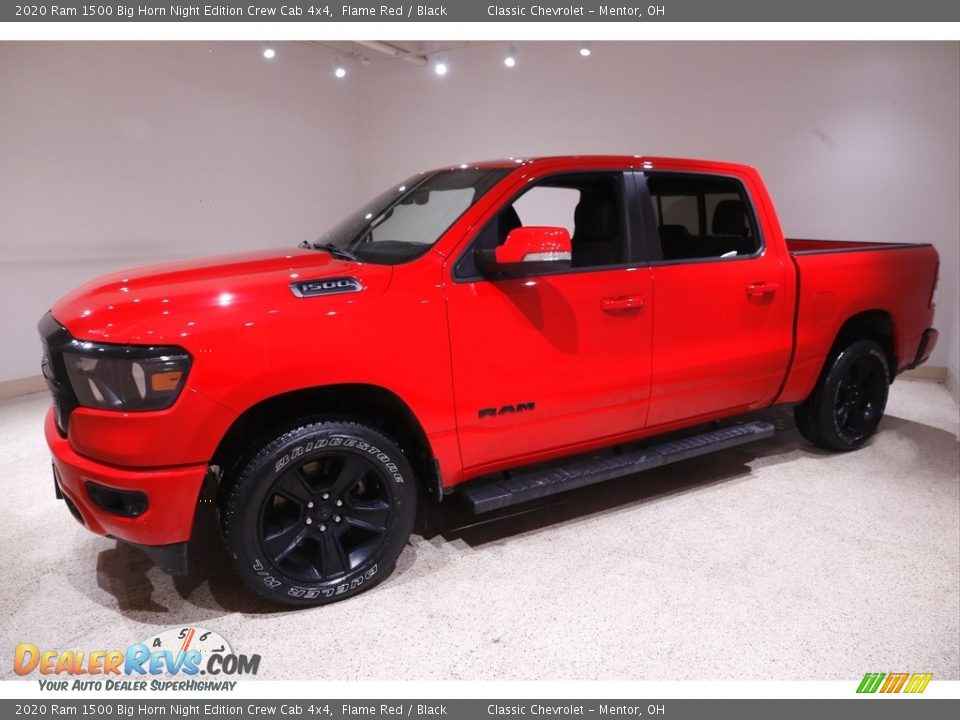 2020 Ram 1500 Big Horn Night Edition Crew Cab 4x4 Flame Red / Black Photo #3