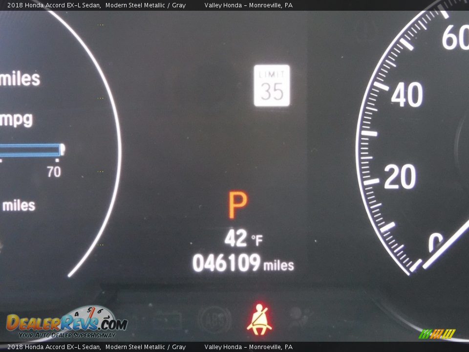 2018 Honda Accord EX-L Sedan Modern Steel Metallic / Gray Photo #30