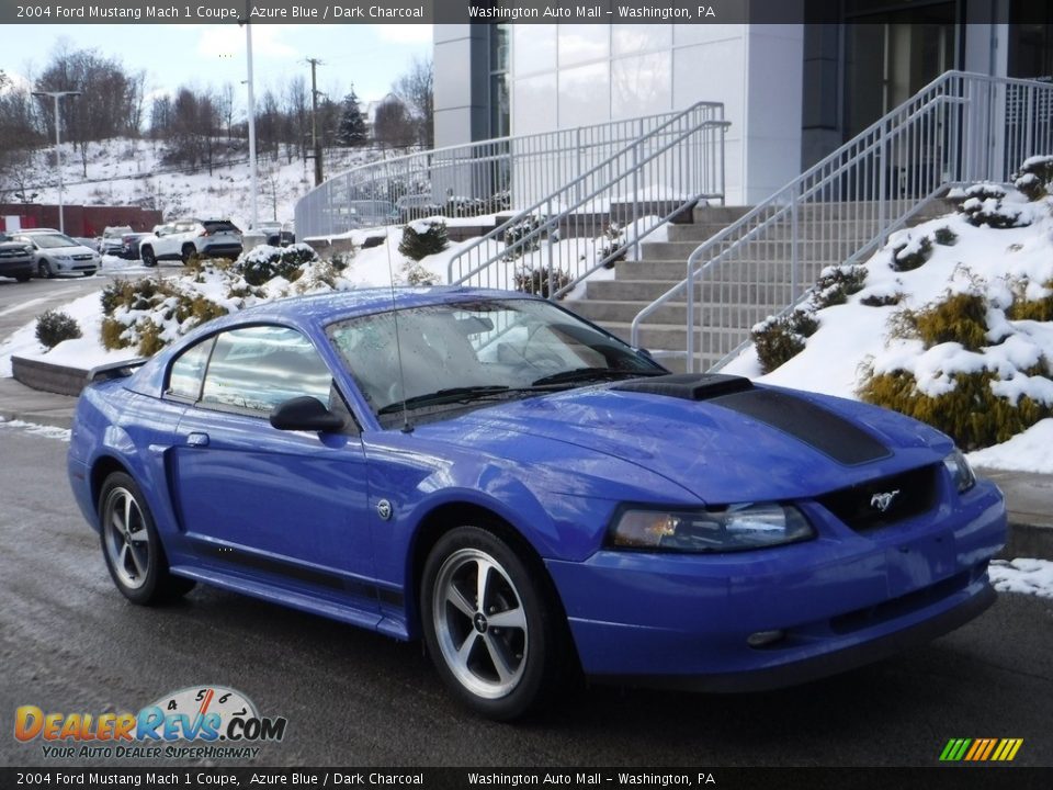 2004 Ford Mustang Mach 1 Coupe Azure Blue / Dark Charcoal Photo #1
