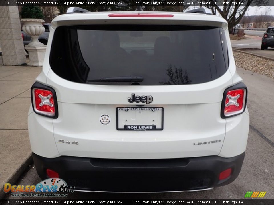 2017 Jeep Renegade Limited 4x4 Alpine White / Bark Brown/Ski Grey Photo #3