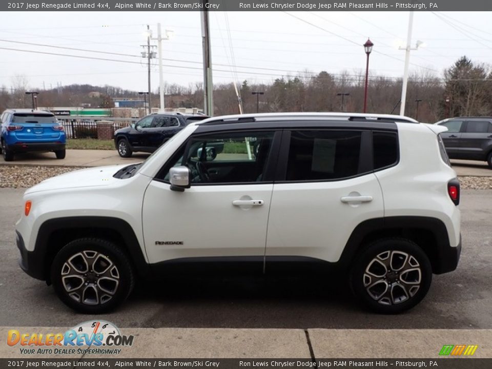 2017 Jeep Renegade Limited 4x4 Alpine White / Bark Brown/Ski Grey Photo #6