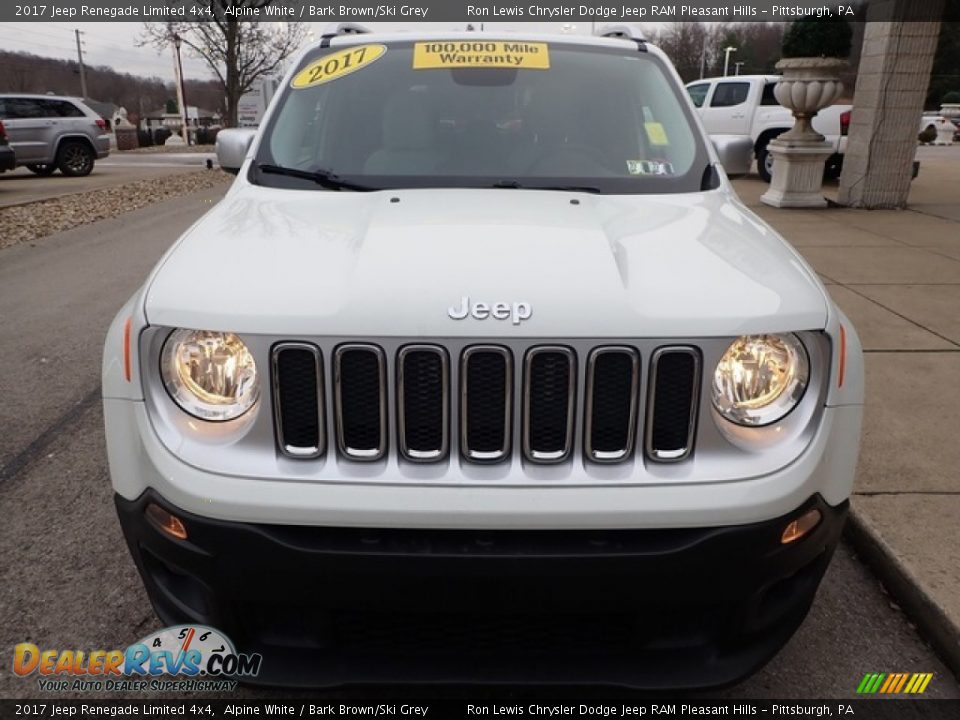 2017 Jeep Renegade Limited 4x4 Alpine White / Bark Brown/Ski Grey Photo #8